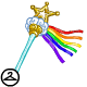 This magical wand gathers its power from brilliant rainbows! Note: This was the first stage in a two-stage Mini Mysterious Morphing Experiment (MiniMME).  To learn more about MMEs, please go to the NC Mall FAQ.