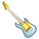 Blue Moehawk Guitar