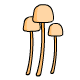 Spindly Mushrooms