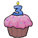 Raspberry Birthday Cupcake - r180