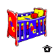 Brightly Coloured Cot
