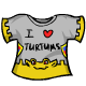 This shirt has a HUGE Turtum picture on the
back so nobody will be confused what your favourite Petpet is :)