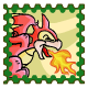 Fire Breathing Scorchio Stamp
