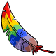 Rainbow Pteri Feather - r101