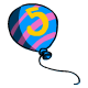 Striped Neopets Birthday Balloon