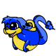 Young Neopets will love to bounce around the room on this inflatable blue Zafara.