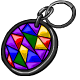A key-chain made with the finest stained glass from Brightvale
