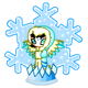 Shake this delicate snow globe and see
pretty snowflakes falling around the Snow Faerie.