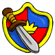 Now your Neopet can be a knight of Meridell with this sturdy play set.