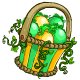 Festive Green and Yellow Negg Basket - r101