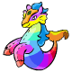 Rainbow Peophin Plushie