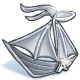 Silver Sailboat
