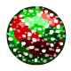 Sparkly Red and Green Ball