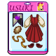Now you can dress your Usuki up as the Court Dancer with this deluxe Usuki Set.