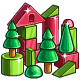 Christmas Town Building Blocks