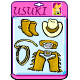 A complete western riding outfit for your Usuki, including a bag of carrots for their favourite Uni!