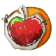 到訪巴特蘋果咬咬水桶的訪客，仔細一看之後，馬上都能辨別出這是一顆偽裝得不太到位的橙子。