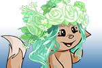 Mint and Aqua Flower Wig