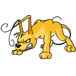 Angry yellow gelert (old pre-customisation)