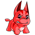 Angry red poogle (old pre-customisation)