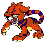 Close Attack red kougra (old pre-customisation)