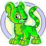 Classic Background glowing kougra (old pre-customisation)
