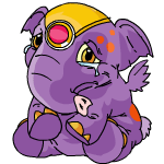 Sad purple elephante (old pre-customisation)